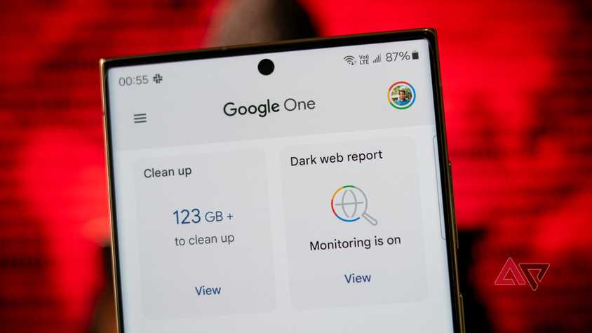 Google One dark web report feature
