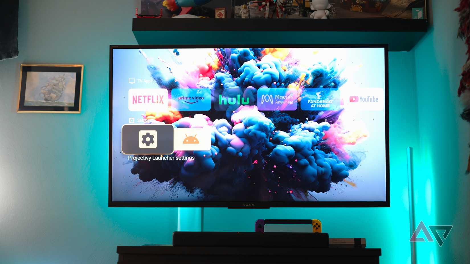 Projectivy Launcher showing settings