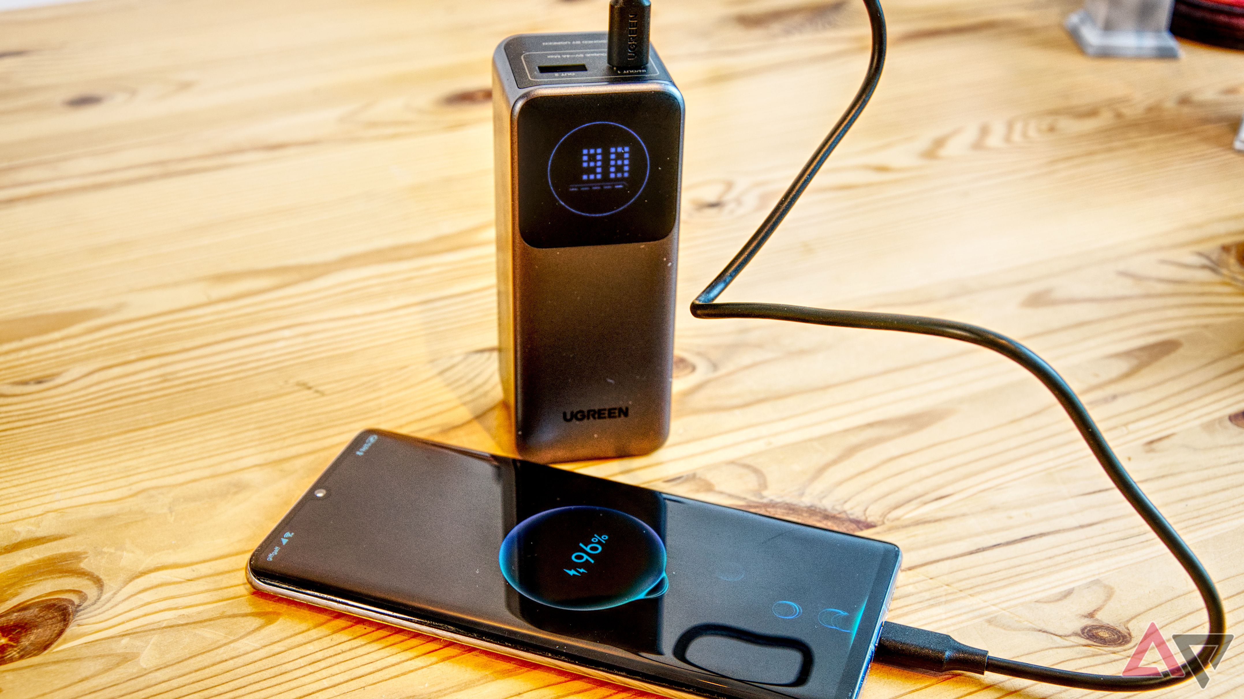 Ugreen Nexode Powerbank 12000mAh charging a phone