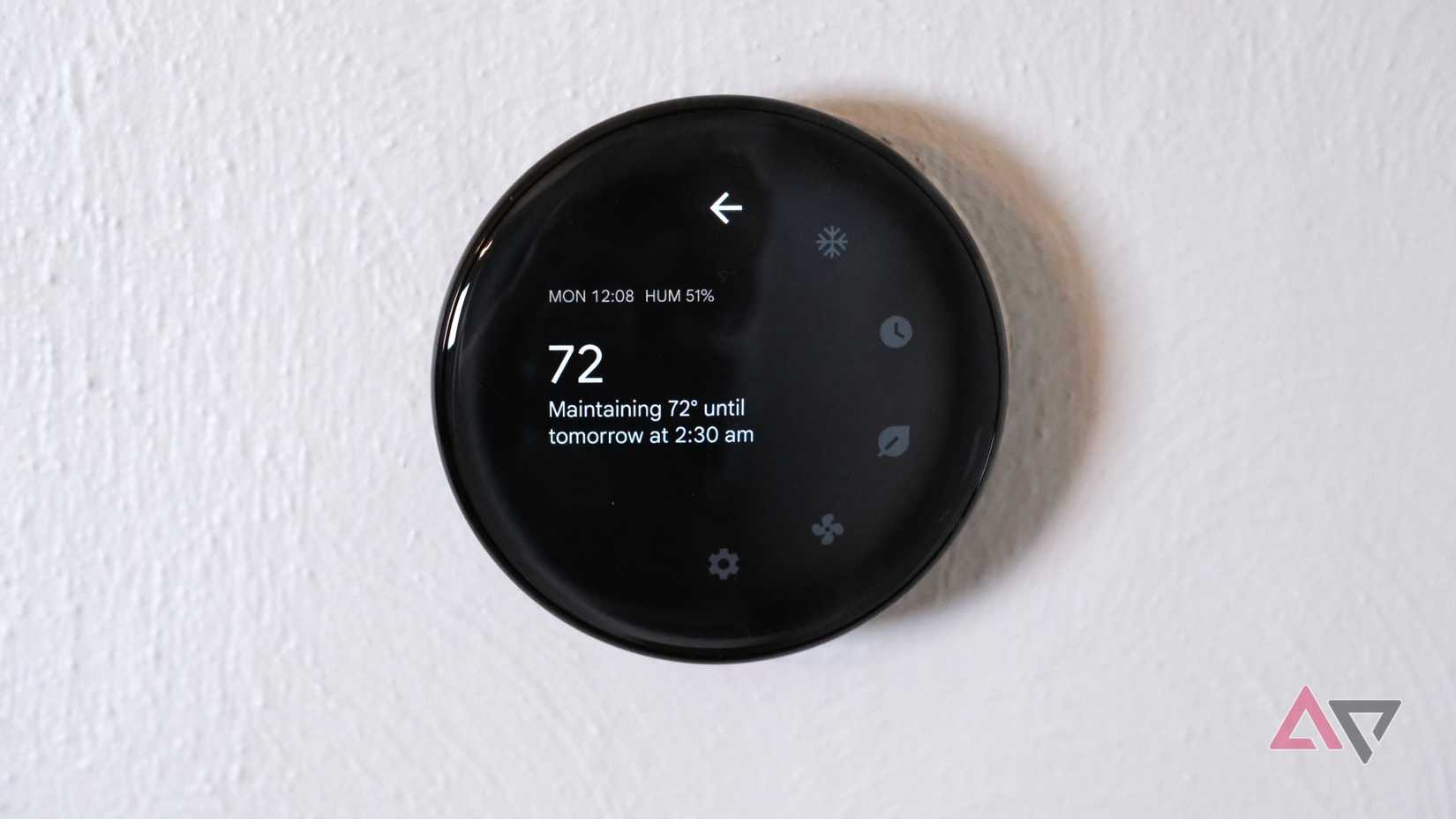 Google Nest Learning Thermostat (4th gen) first menu when pressed