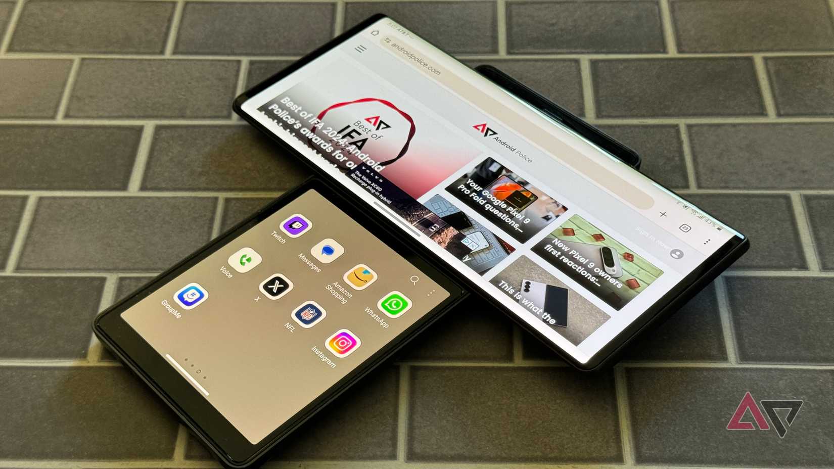 Android 13 on the LG Wing with the AP homepage