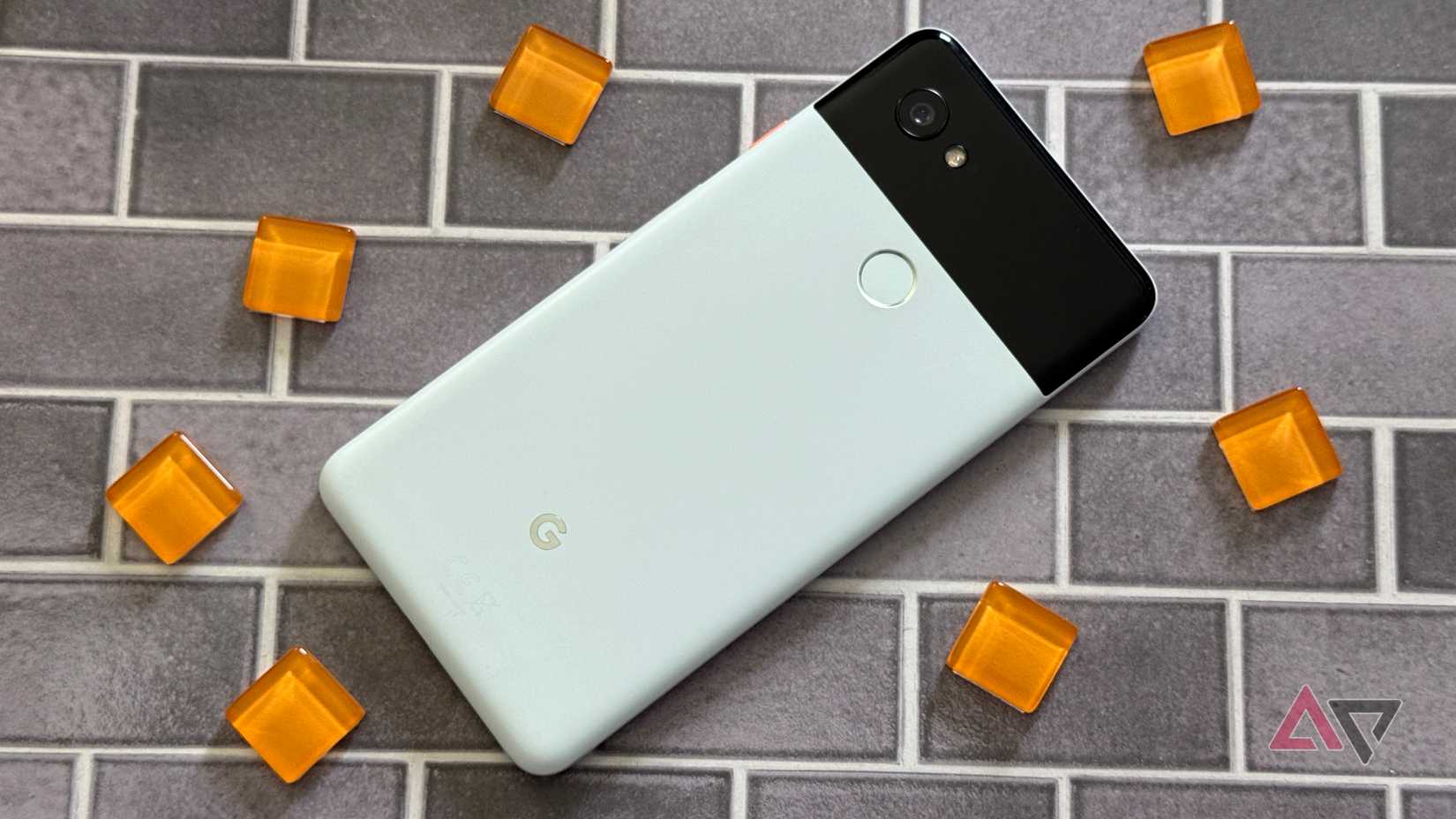 Google Pixel 2 XL in 2024 surrounded by glass beads