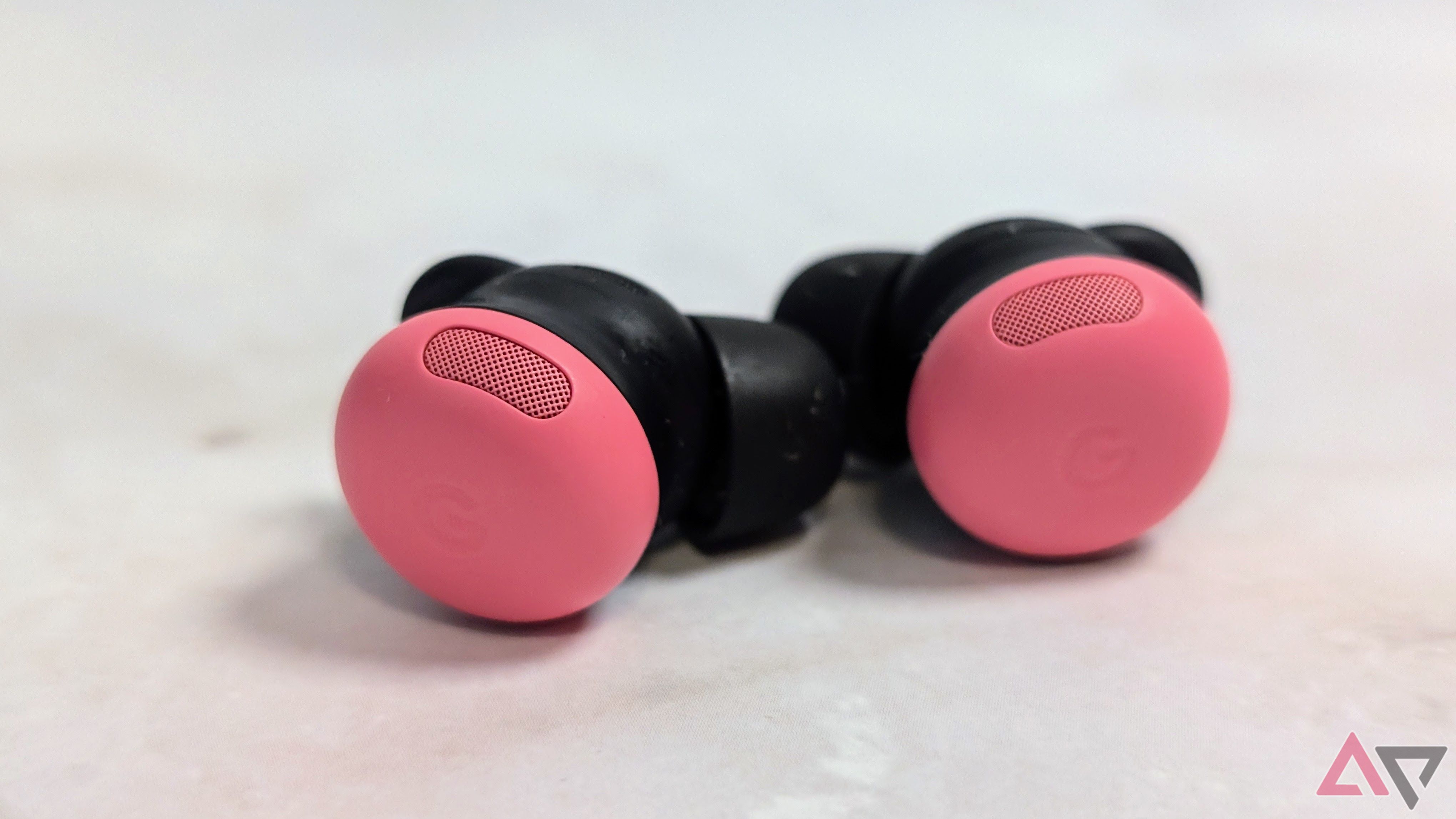 Close up on Peony Google Pixel Buds Pro 2