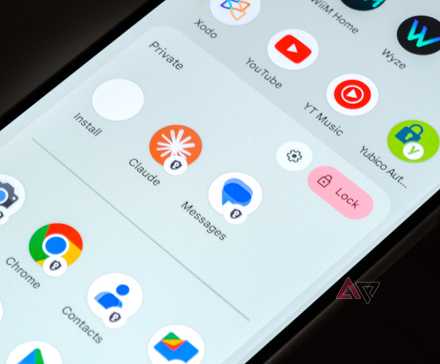 A phone screen showing Private Space unlocked