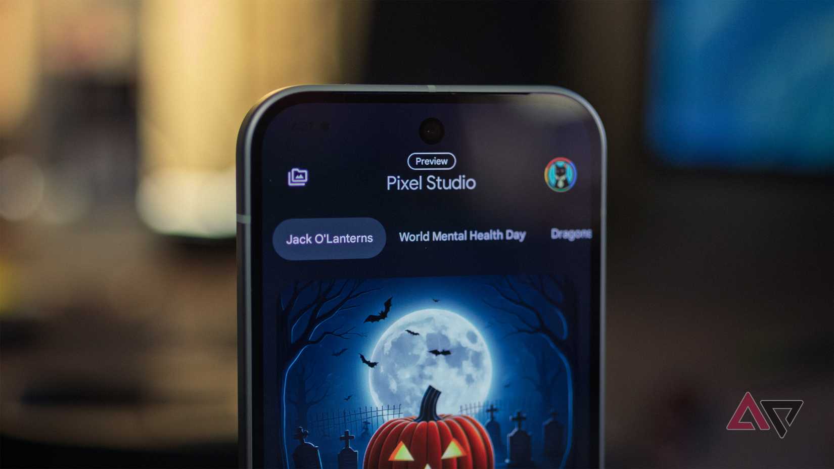 O aplicativo Pixel Studio no Google Pixel 9.