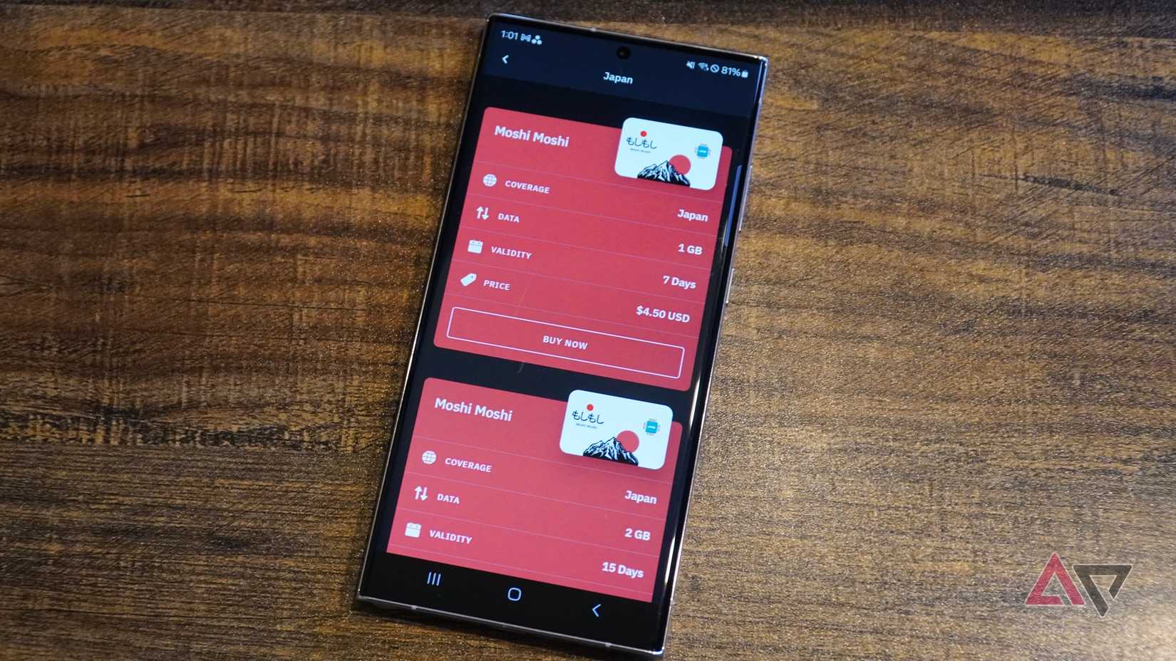 Japan eSIM plans in Airalo