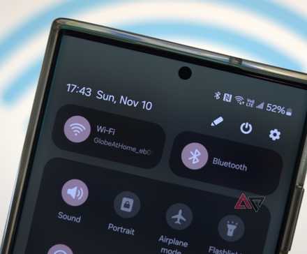 Botão Wi-Fi nas configurações rápidas do Android