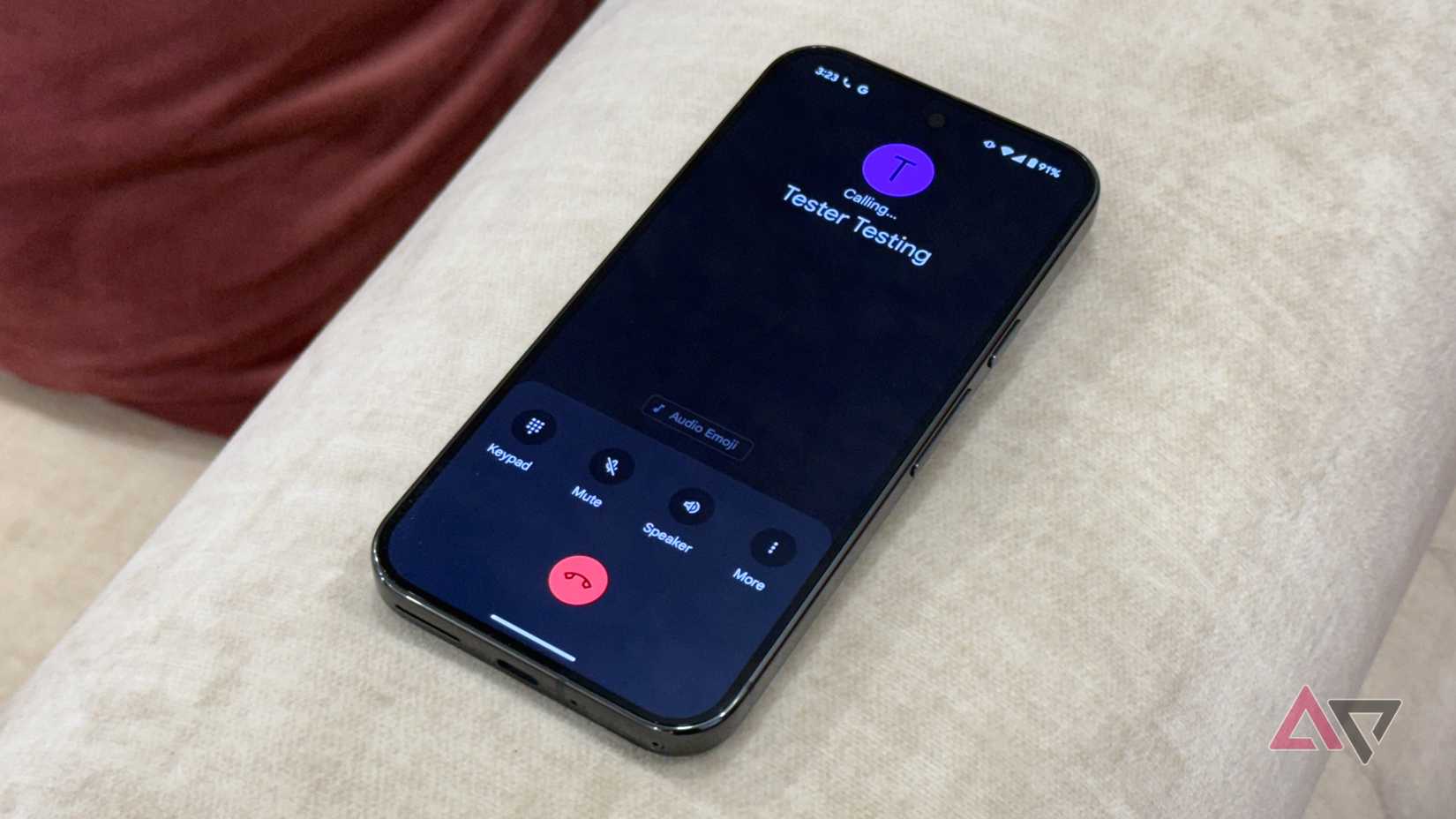 Google Phone app running on Pixel phone calling a tester