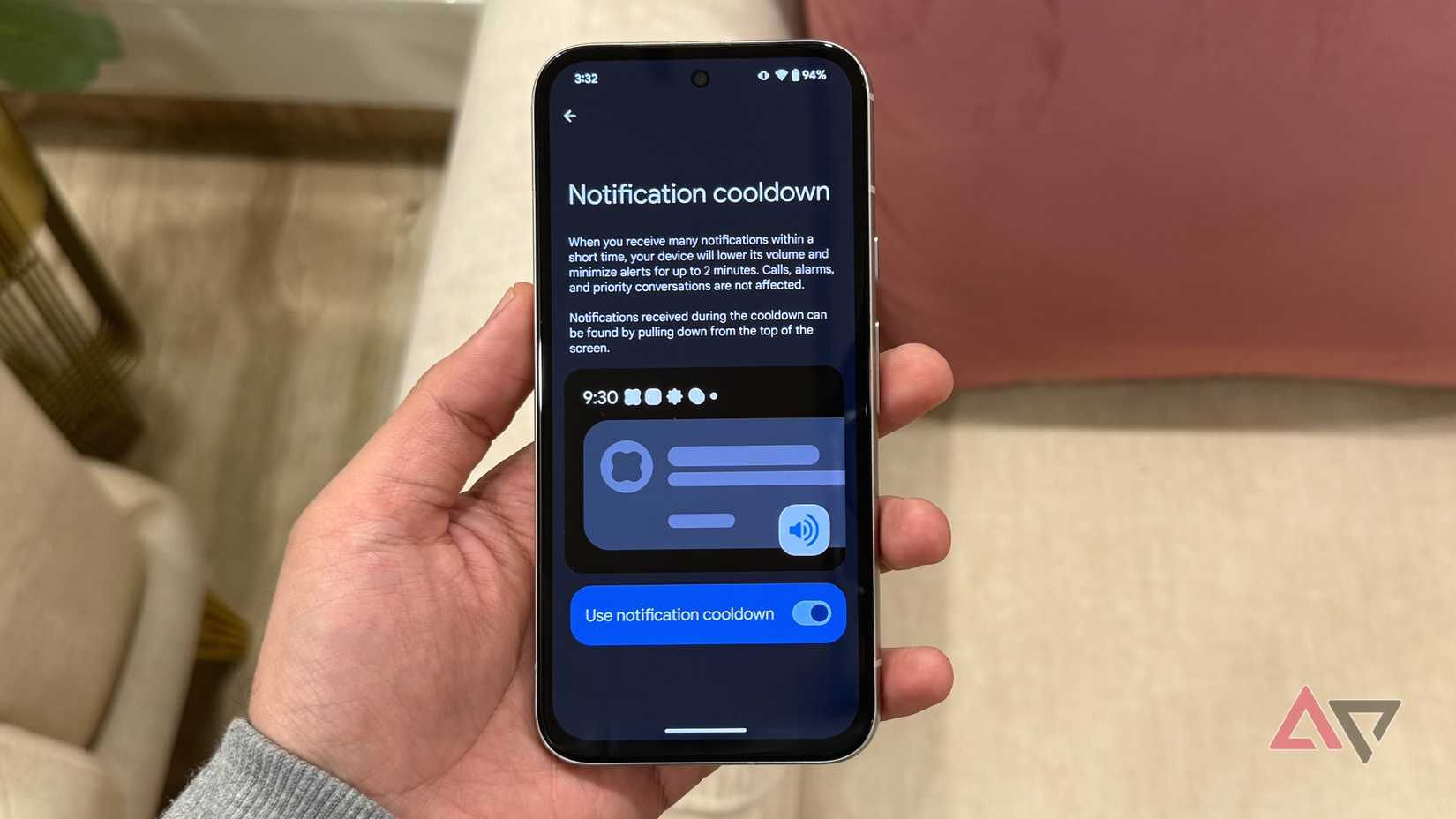 Notification cooldown in Android 15 QPR2