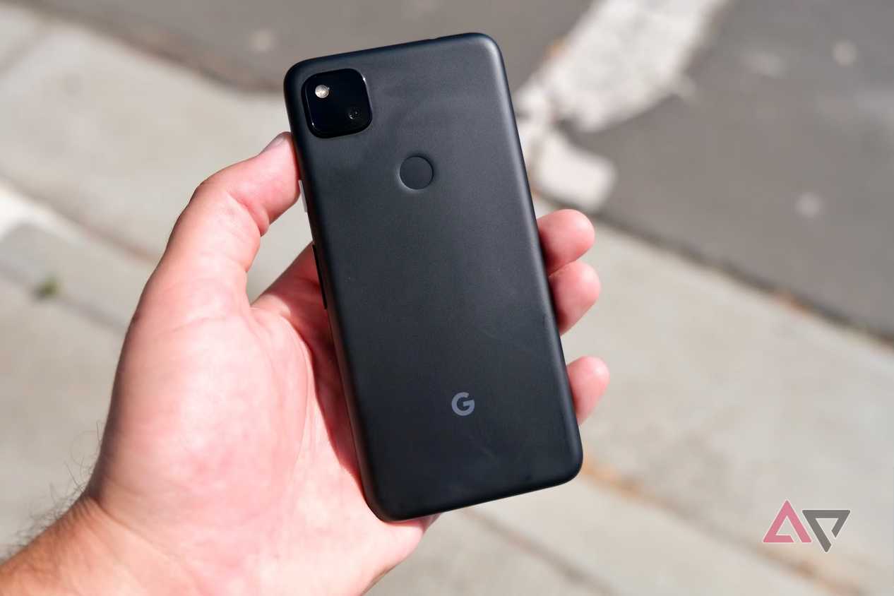 Google Pixel 4a in hand