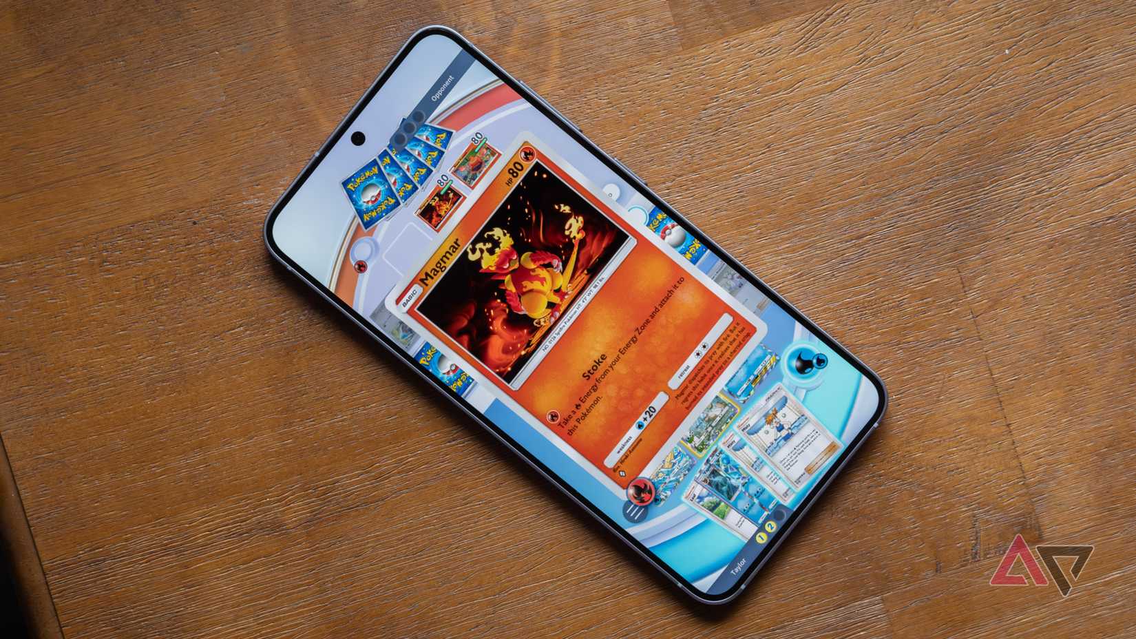 The Samsung Galaxy S25 running Pokémon TCG Pocket.