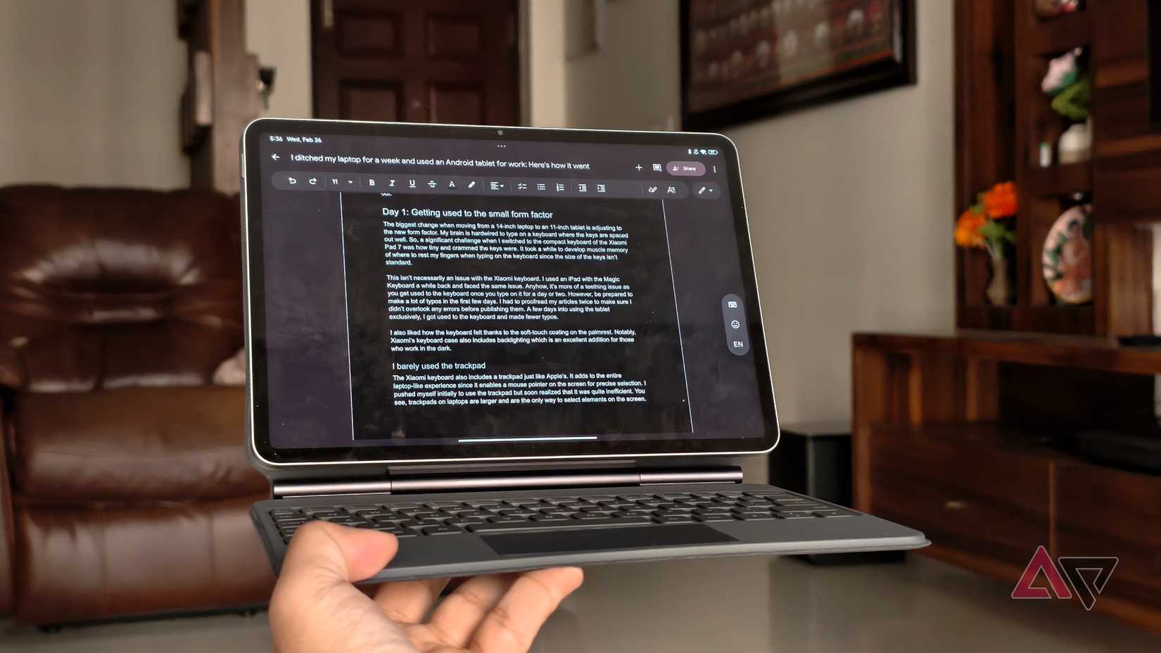 Google Docs on Xiaomi Pad 7