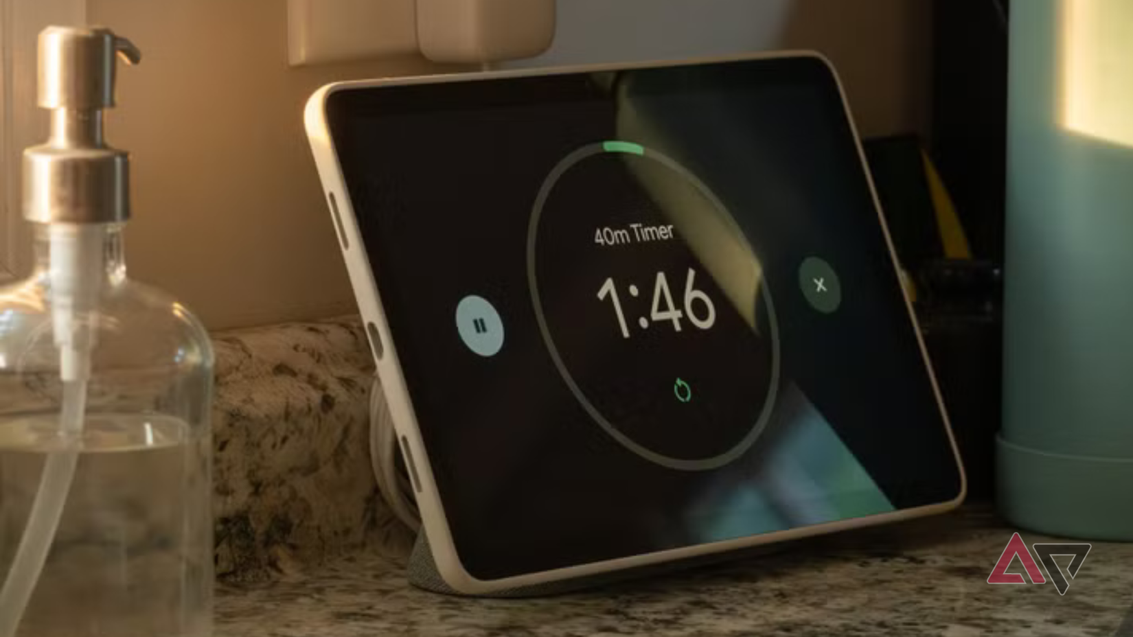tablet de pixel mostrando temporizador