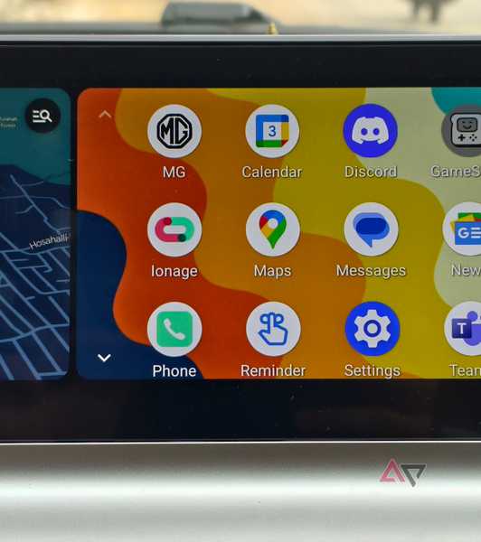 Android Auto home screen with Maps