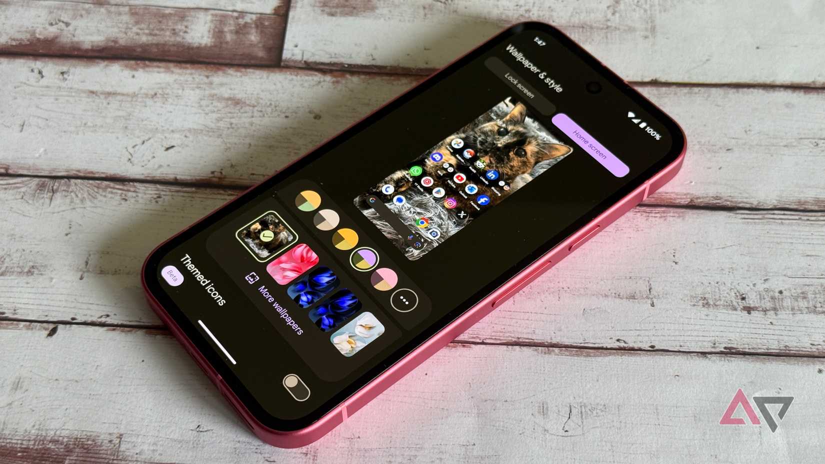 Configuração da tela inicial do Google Pixel 9A