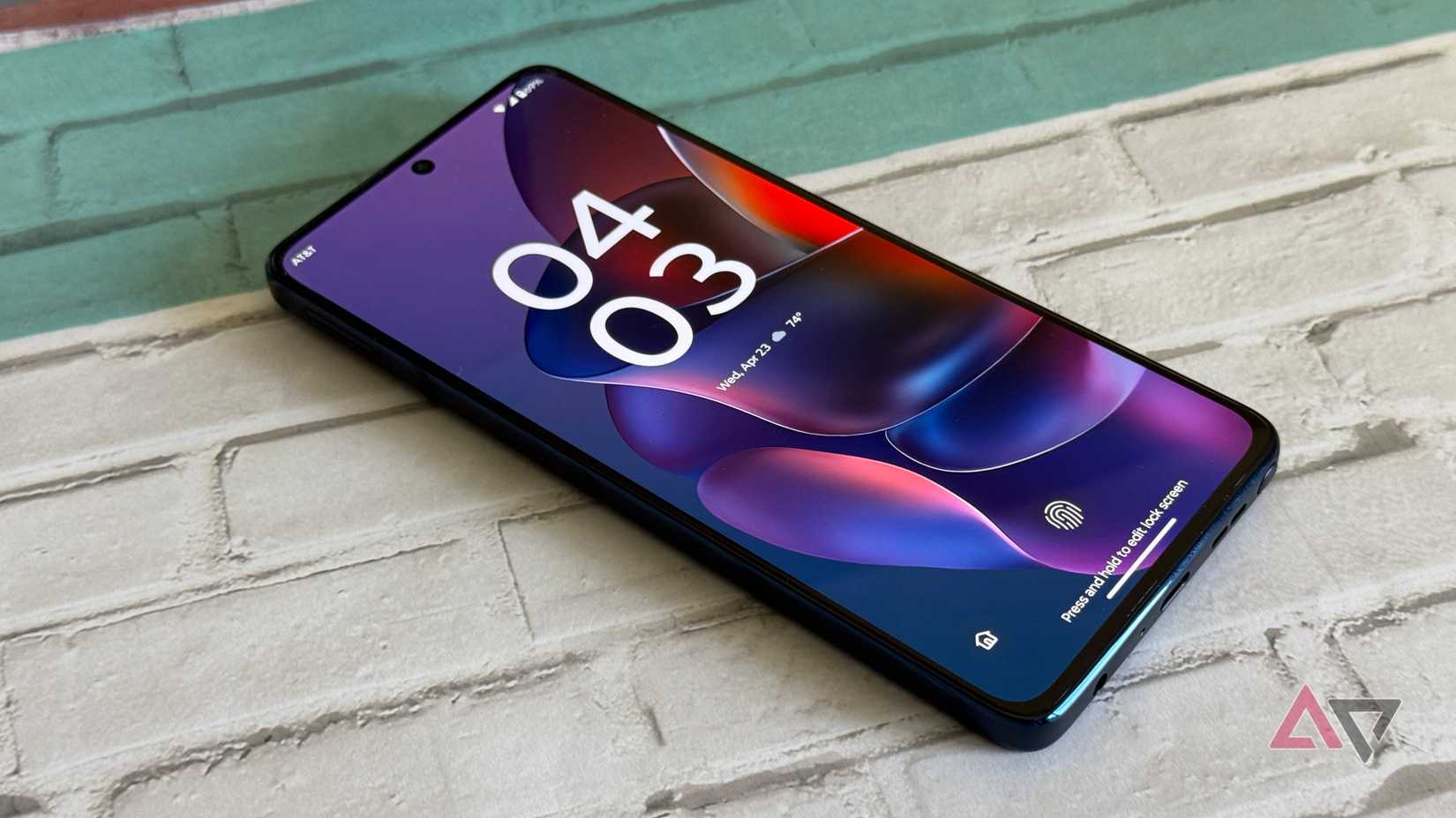 Lock screen on the Moto G Stylus 2025