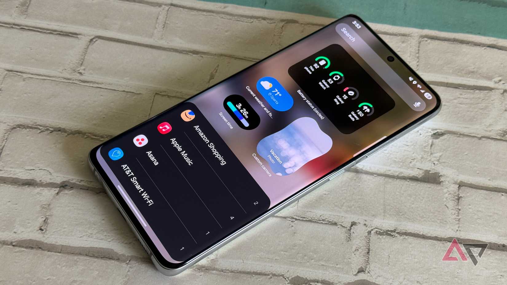 Widgets atualizados em One UI 7 no Samsung Galaxy S21 Ultra