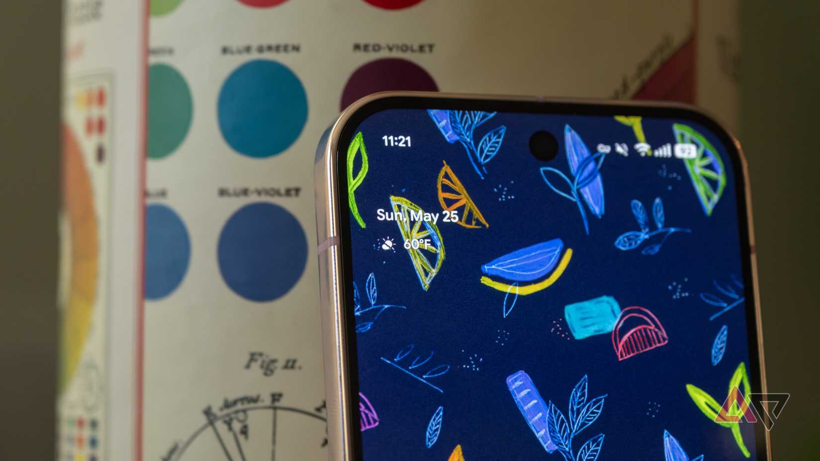 A Pixel 9 Pro's At a Glance widget.