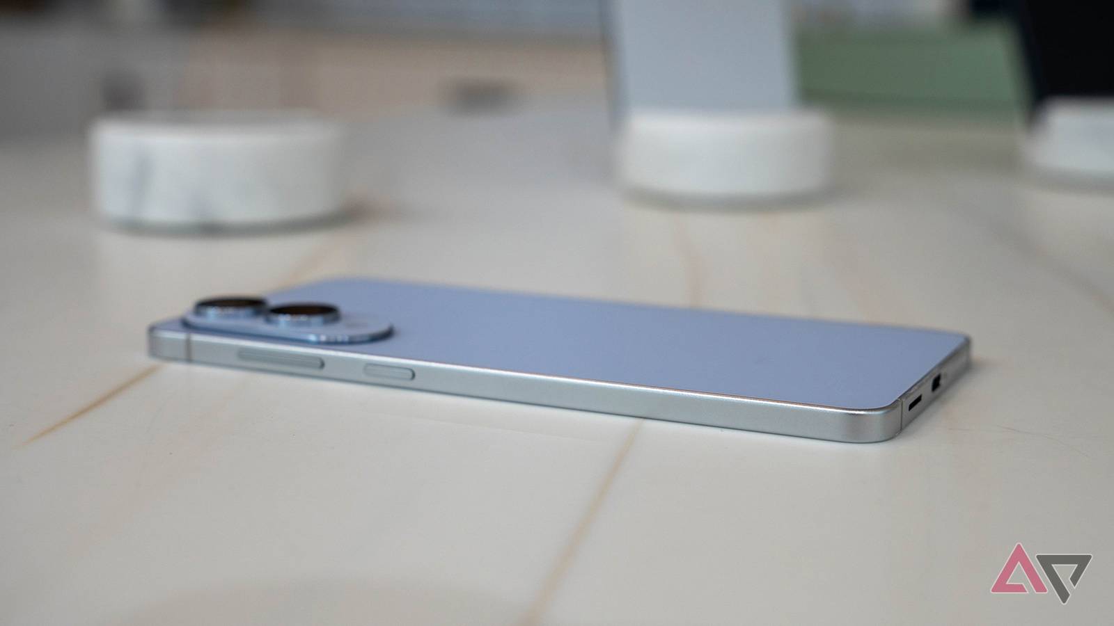 The S25 Edge face down on a table.