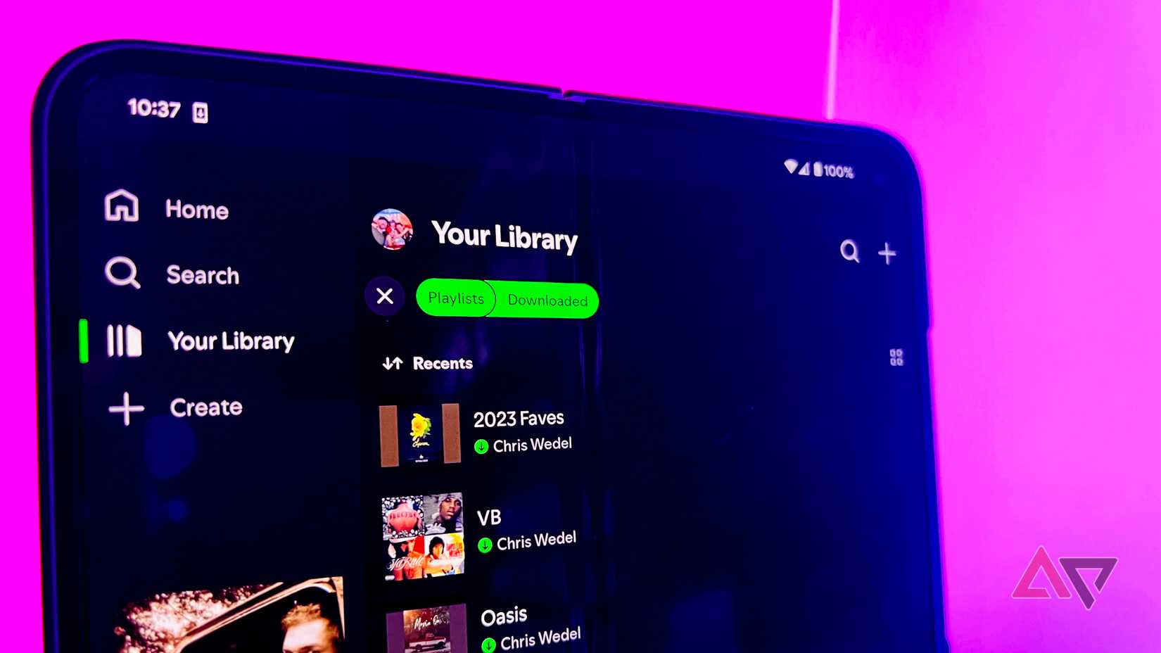 Spotify Listas de reprodução baixadas 