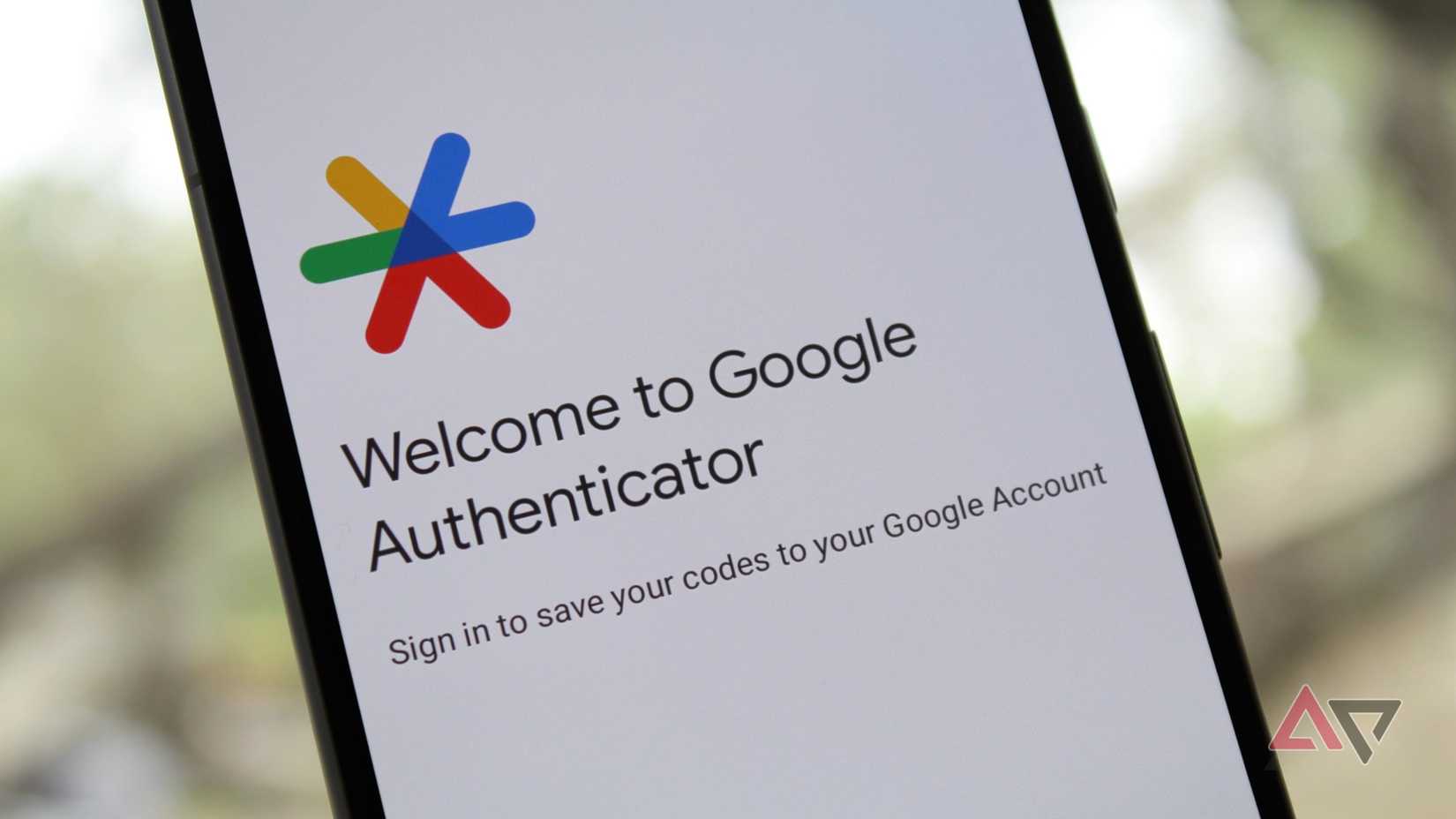 Splash screen of the google authenticator app