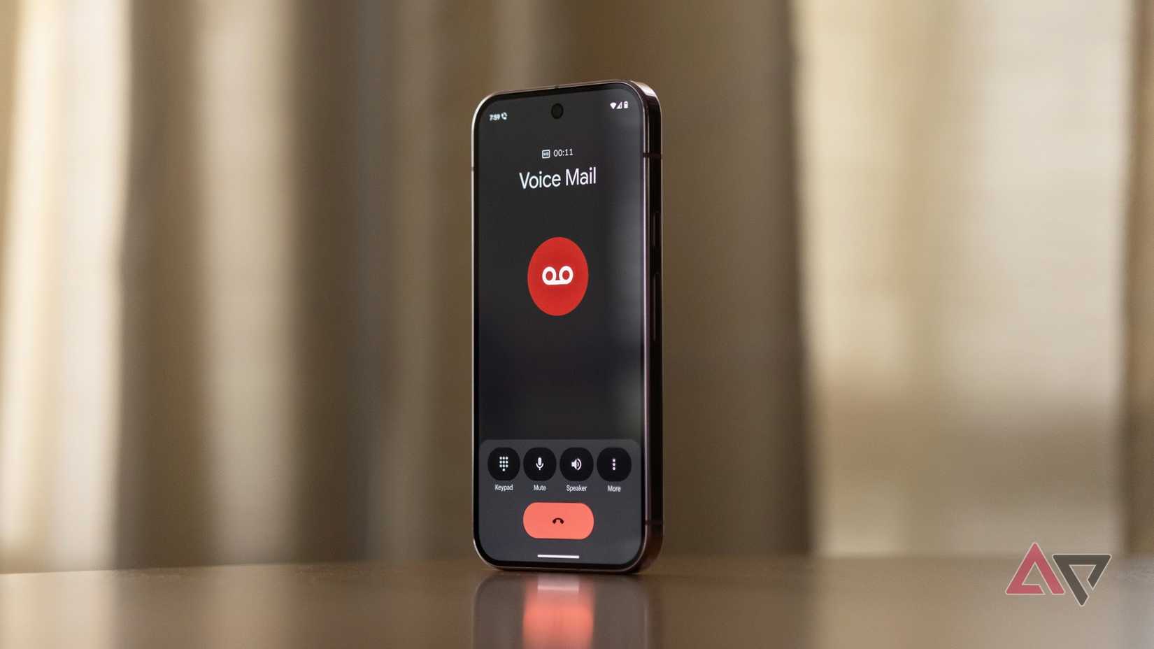 A Pixel phone making a call to Voice Mail.