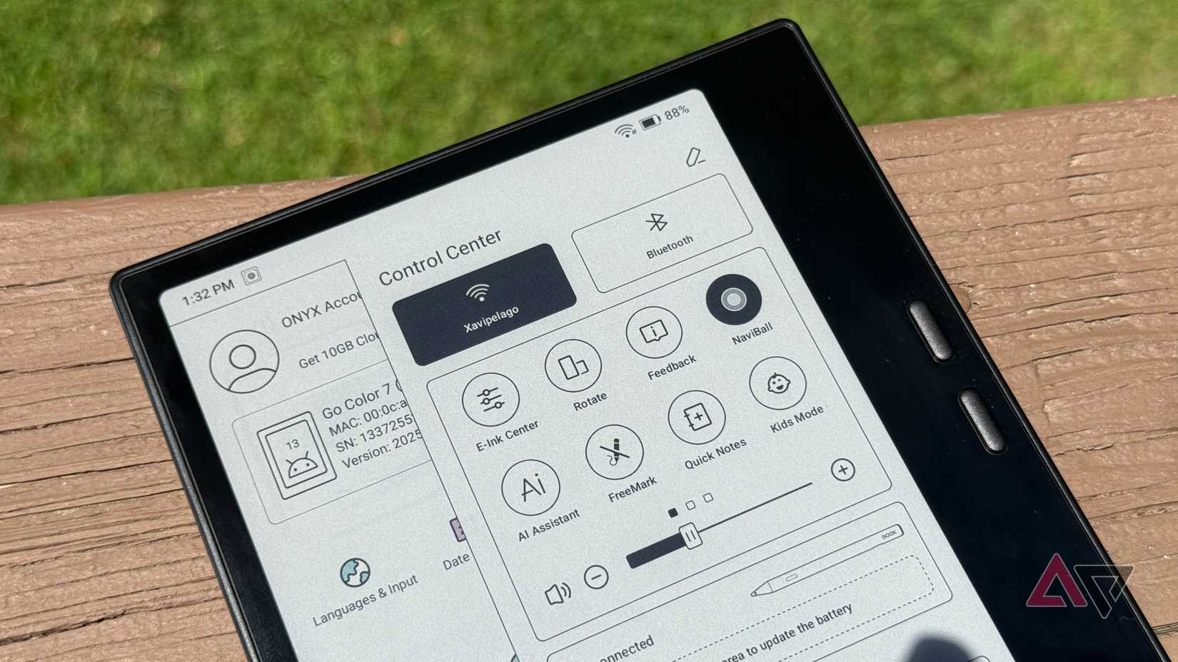 Onyx Box Go Color 7 Control Center Settings