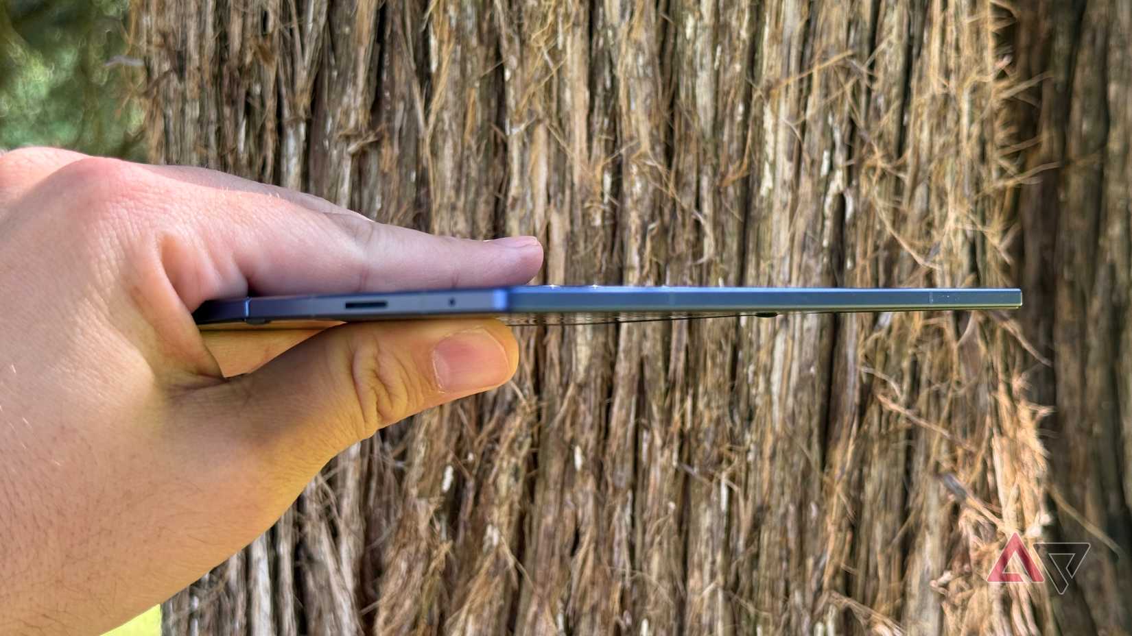 Unfolded Samsung Galaxy Z Fold 7 showing off how thin it is