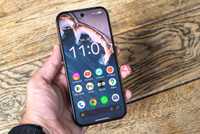 A Googe Pixel phone showing the Google Pixel Launcher on the home screen