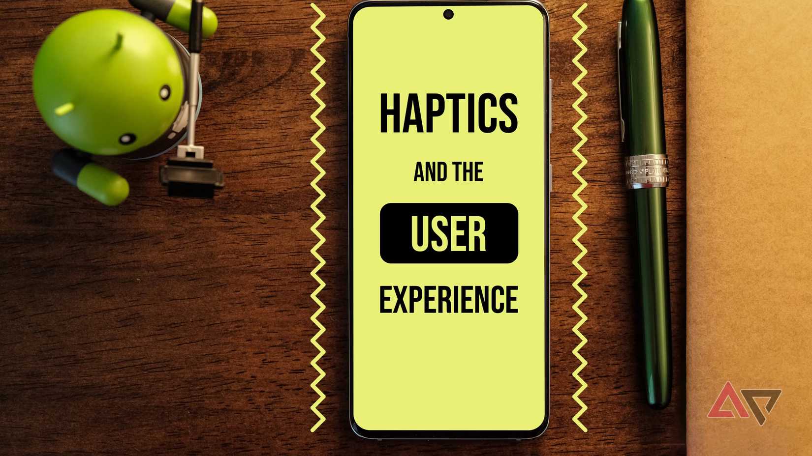 Um telefone exibindo mensagem sobre o telefone Haptic