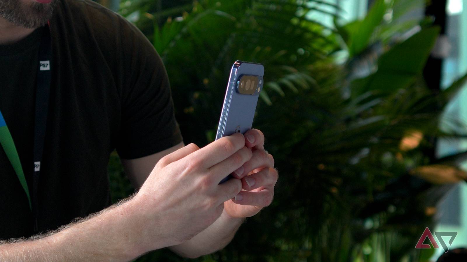 A person using the Google Pixel 10