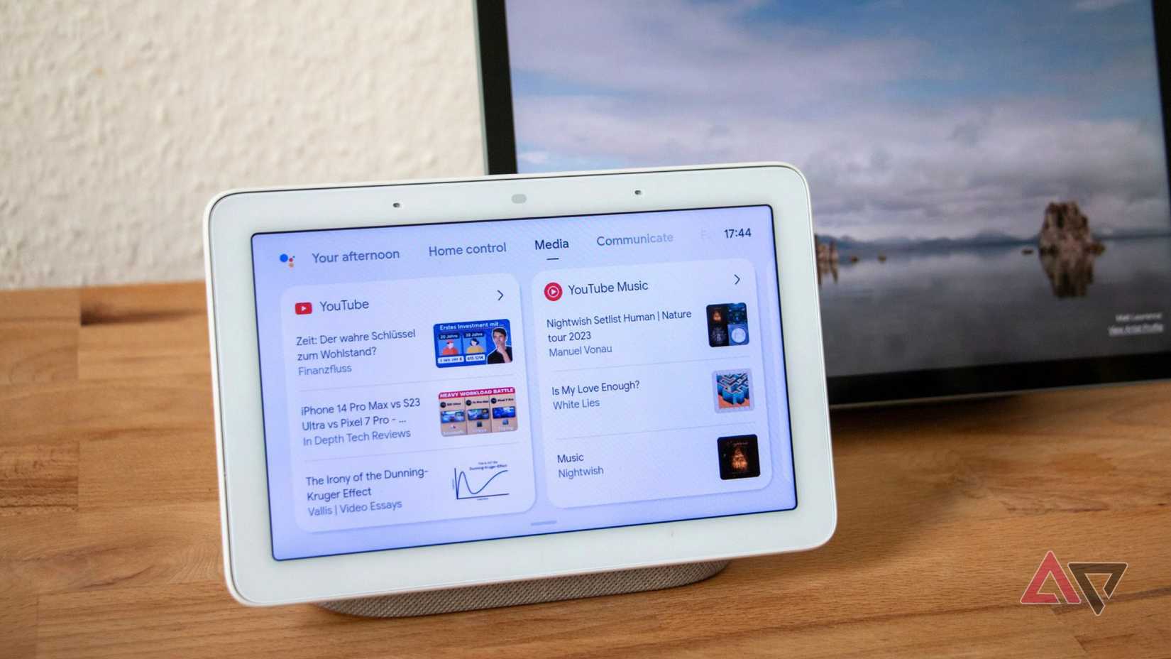 Media controls on the Google Nest Hub