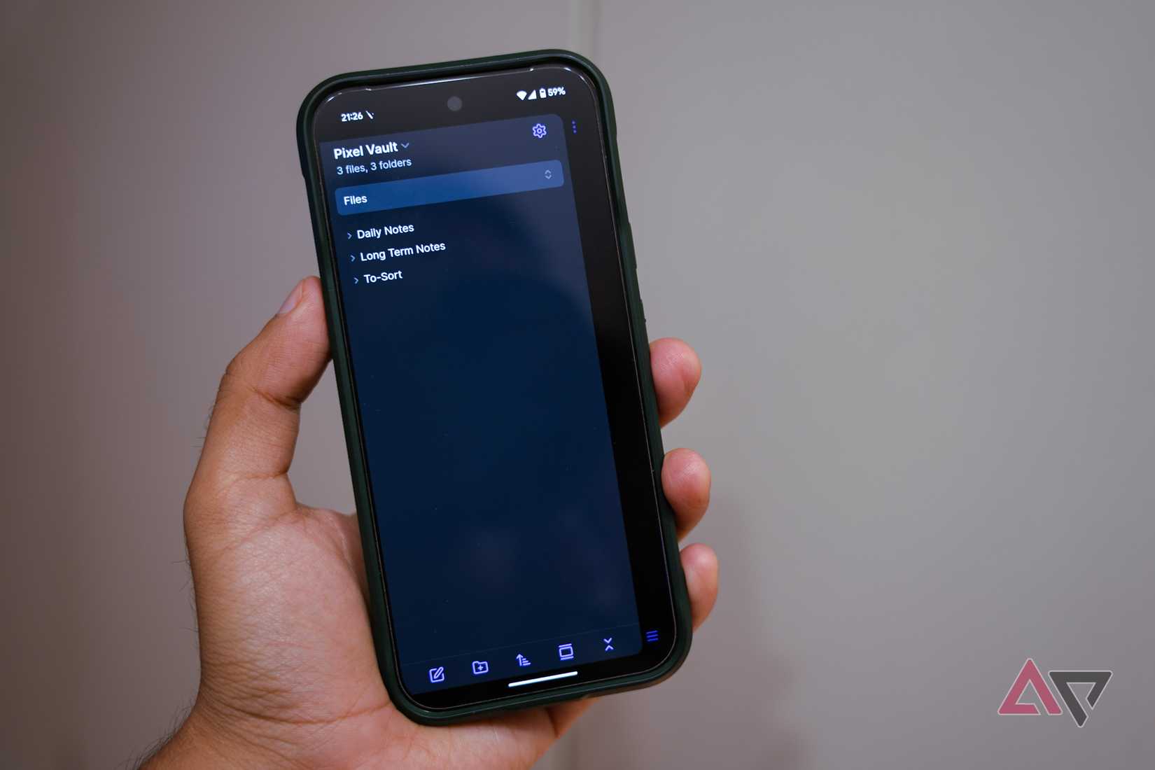 Obsidian Pixel Vault with folders