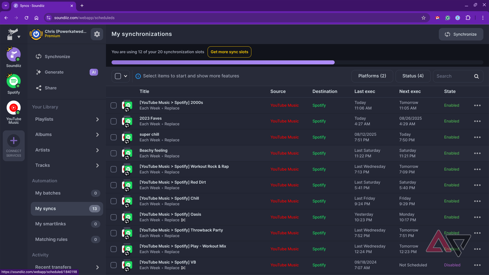 Synchronisation Music Soundiiz is the best way to sync YouTube Music, Spotify, Apple Music ...