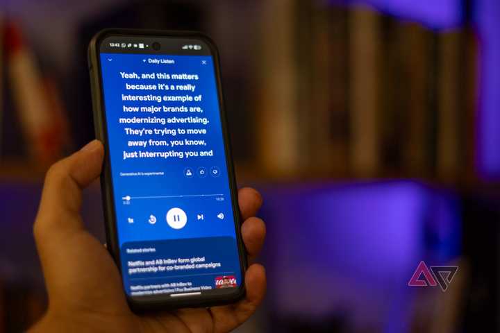 Google Daily Listen showing on a phone screen