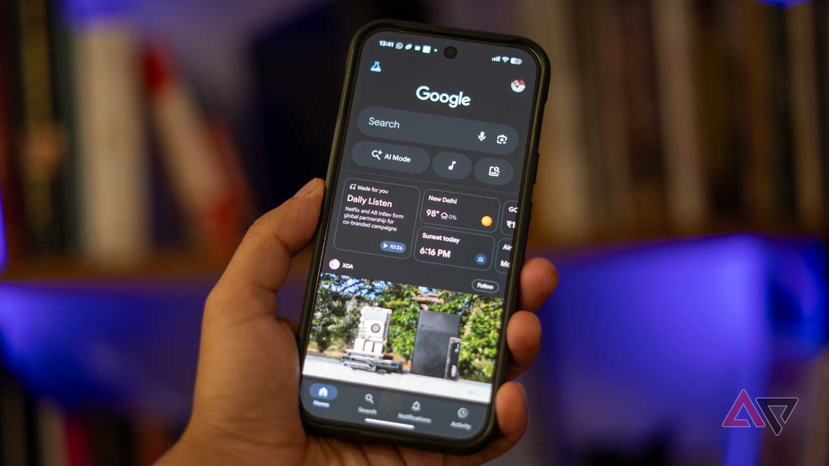 Google diariamente ouça no Feed Discover