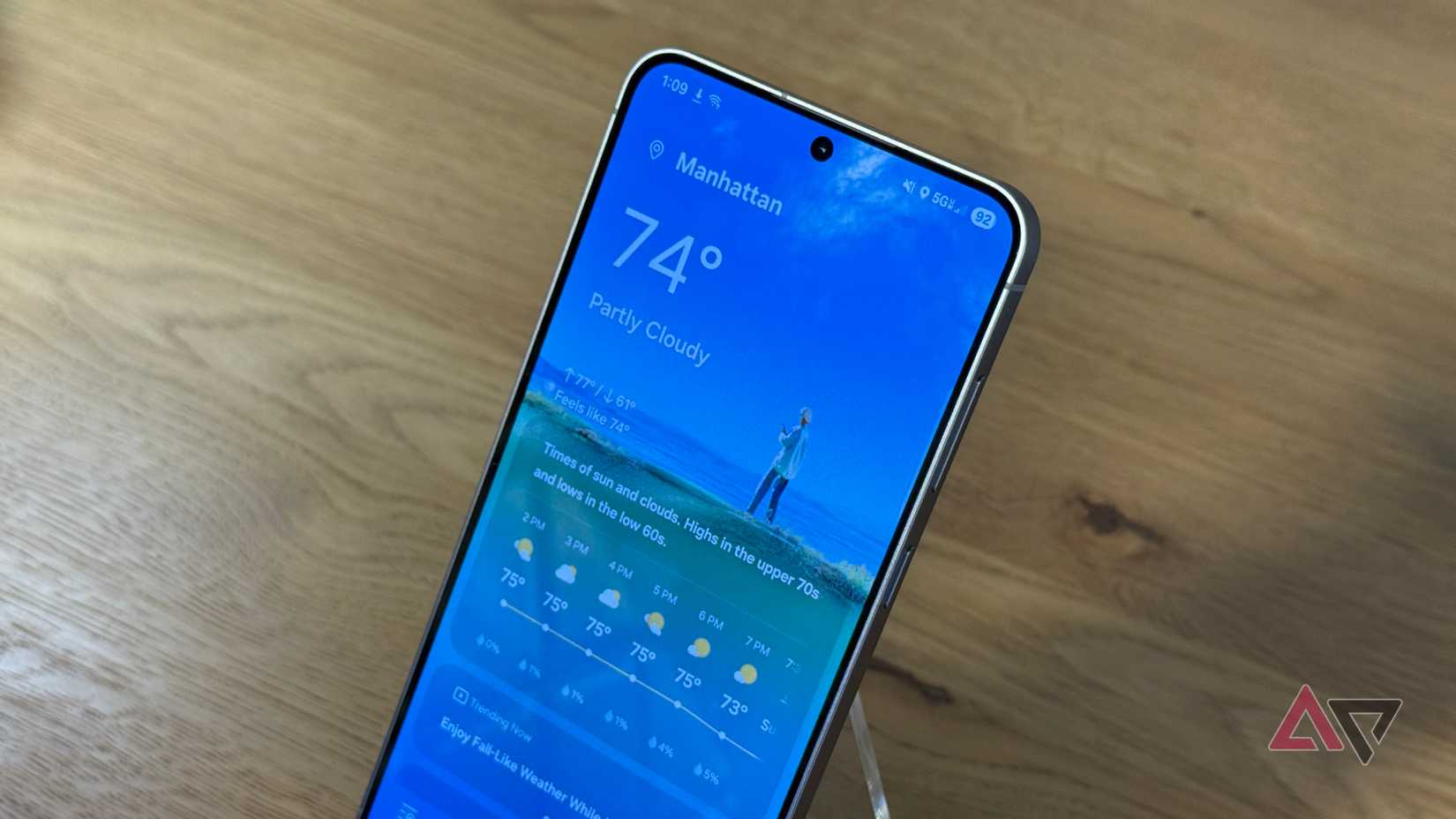 Weather app shown on the Samsung Galaxy S25 FE