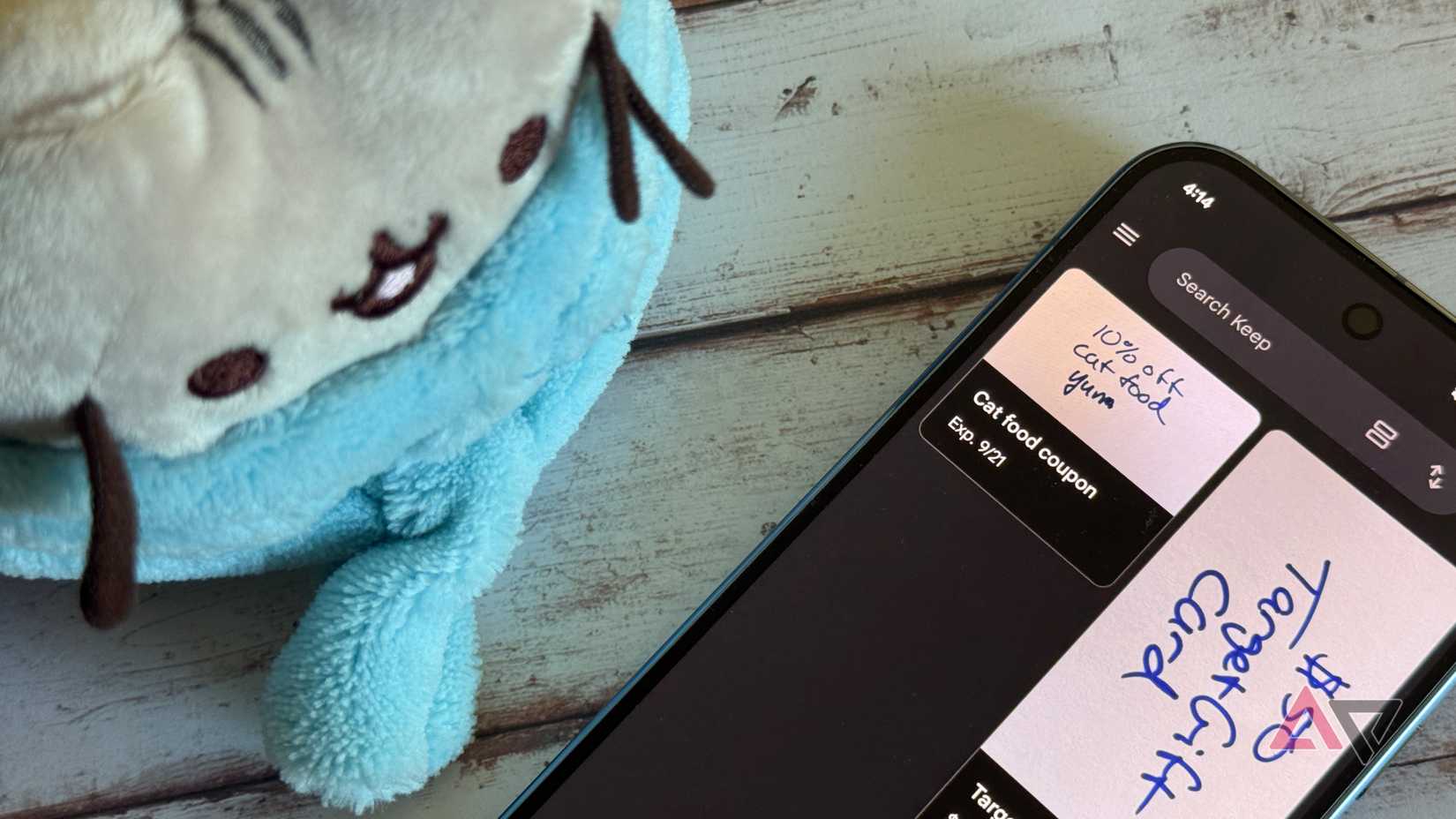 Google Keep with a coupon picture displayed