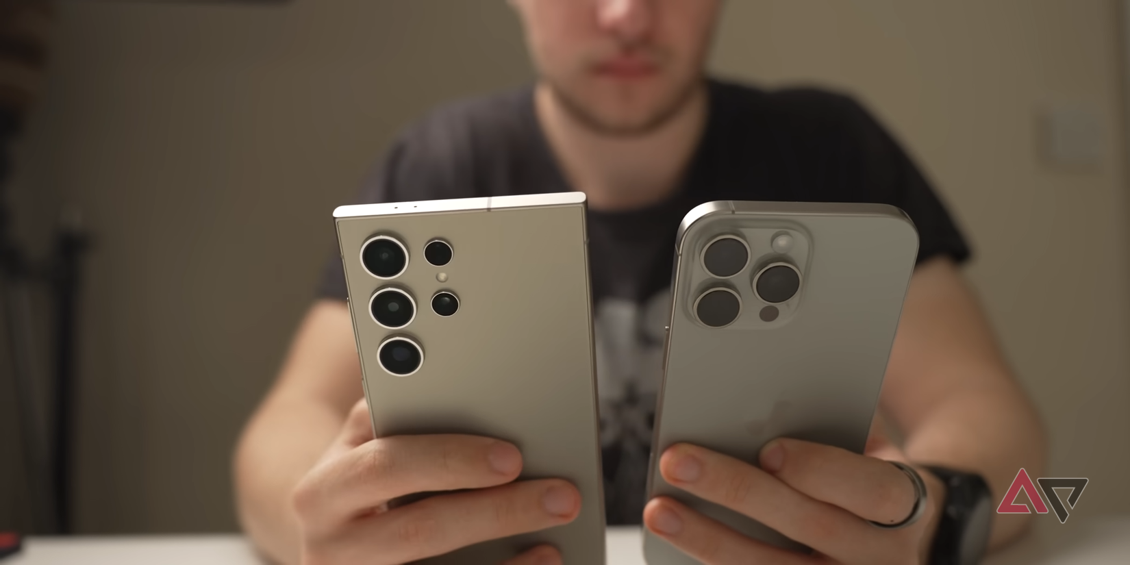 iPhone 16 Pro Max Vs. Galaxy S24 Ultra in person's hands