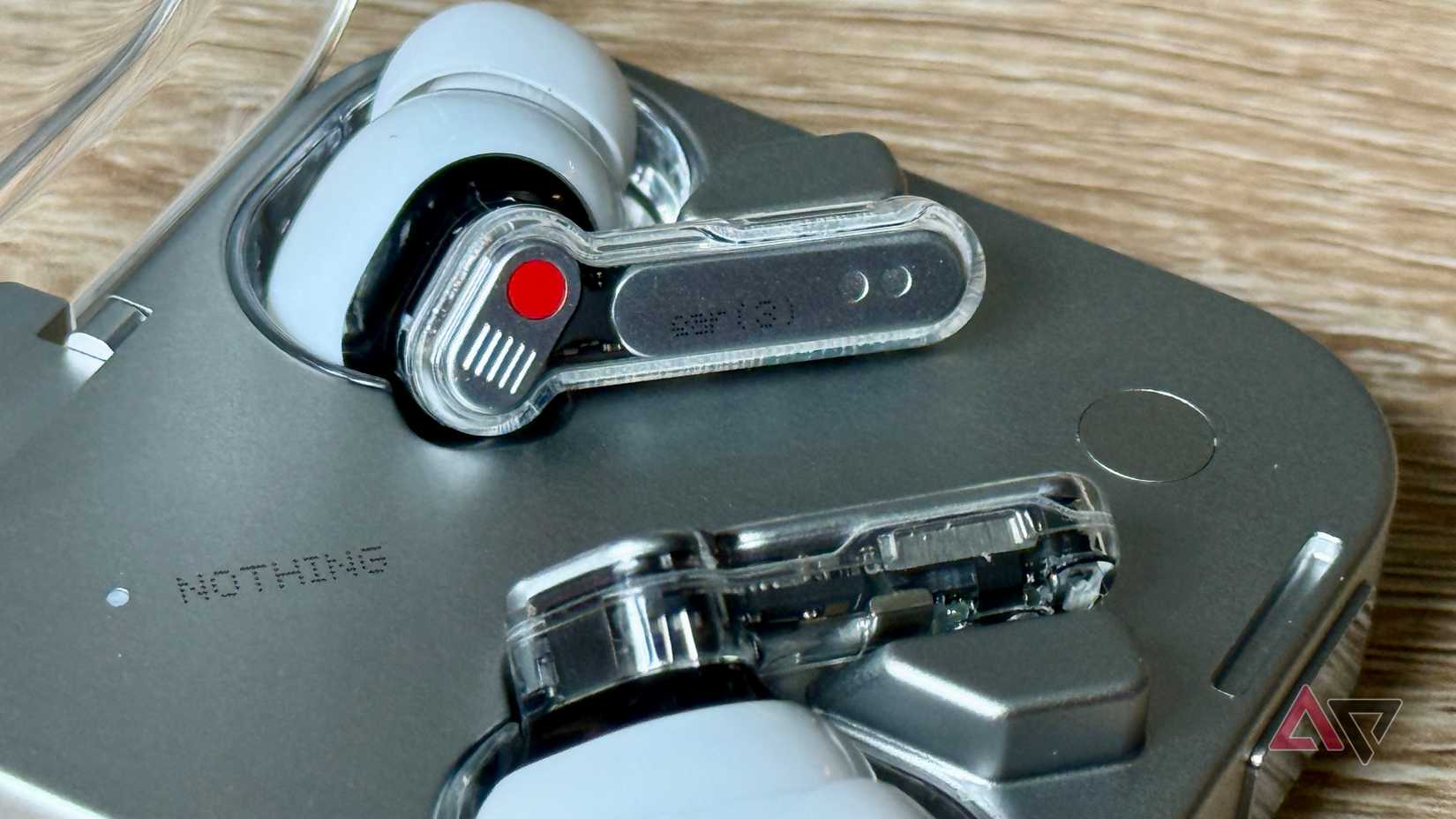 The Nothing Ear 3 earbuds in the case