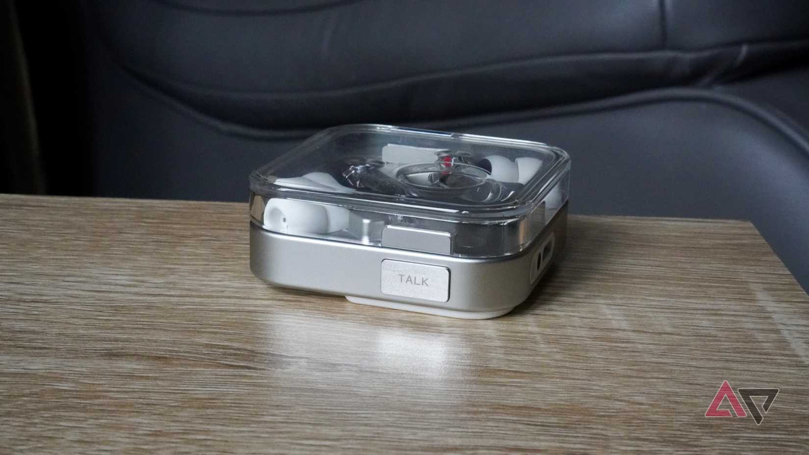The Talk button on the Nothing Ear 3's case