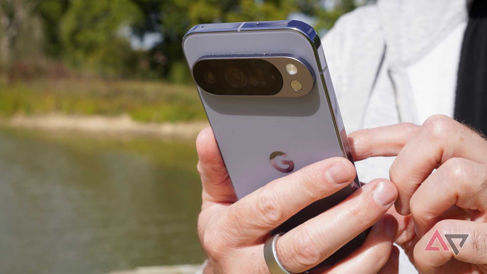 A person using the Google Pixel 10 Pro XL