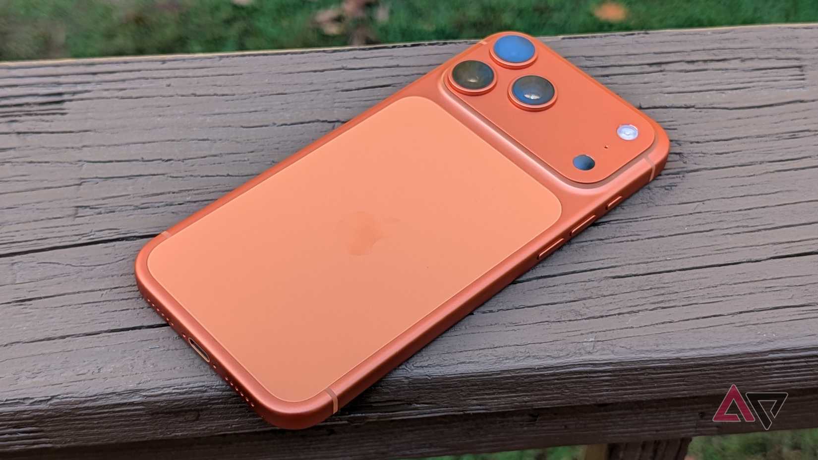 iPhone 17 Pro Max resting on a deck