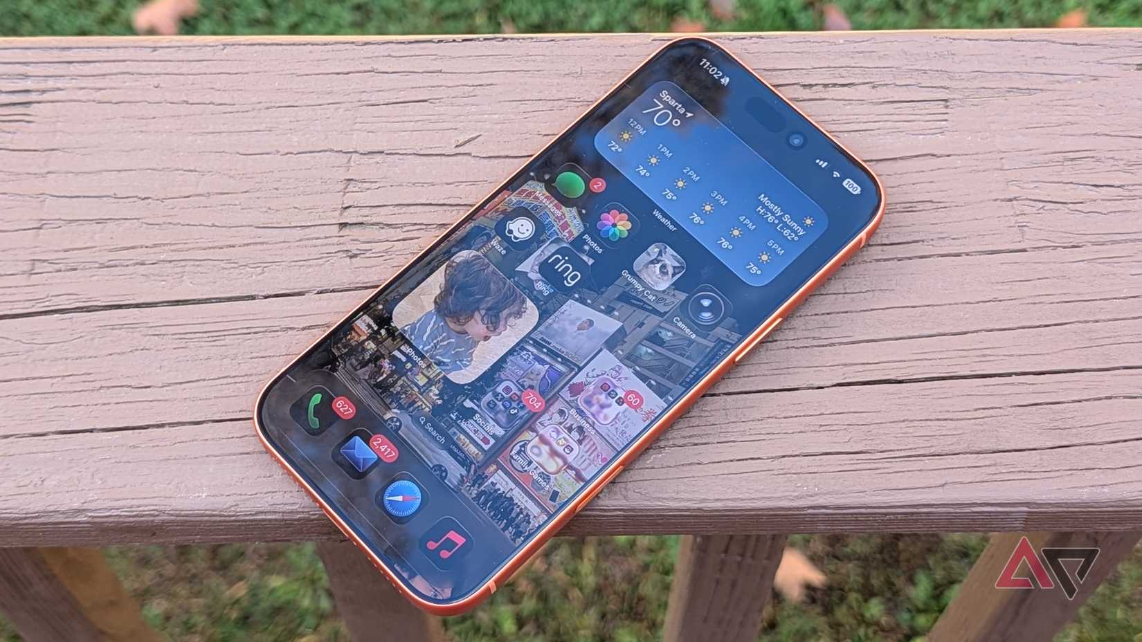 iPhone 17 Pro Max display shown outdoors