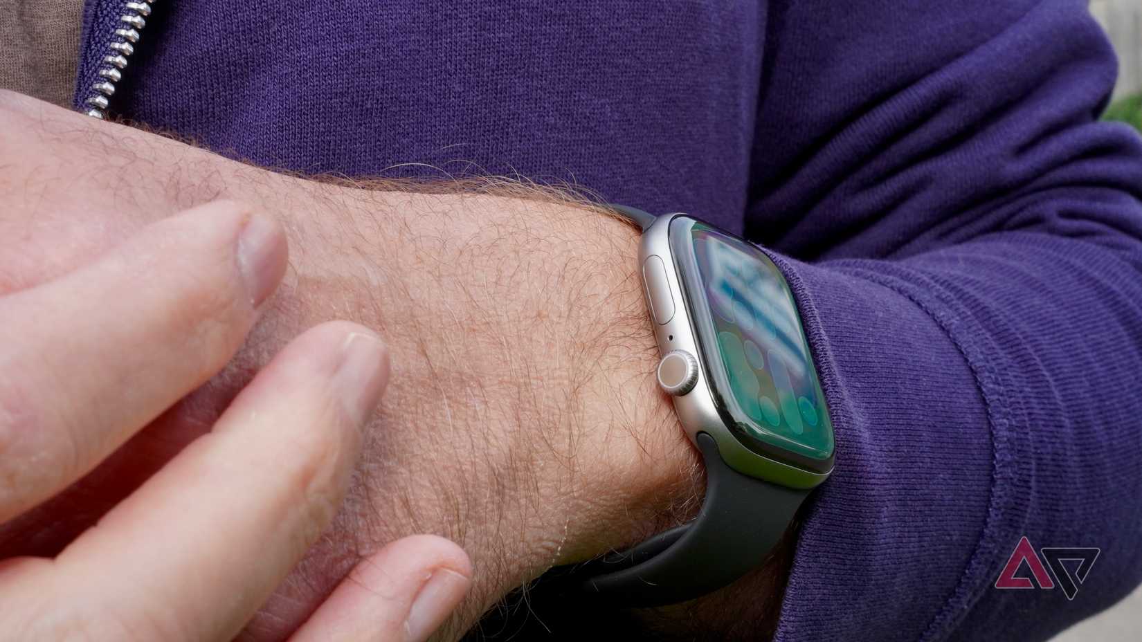 A person wearing the Apple Watch Series 11