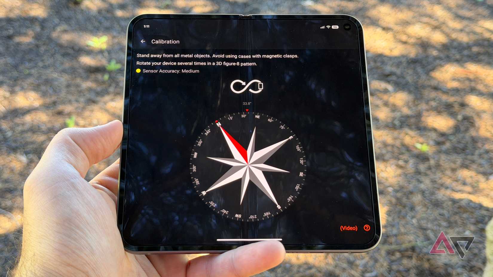 Calibration settings on the Sun Surveyor app