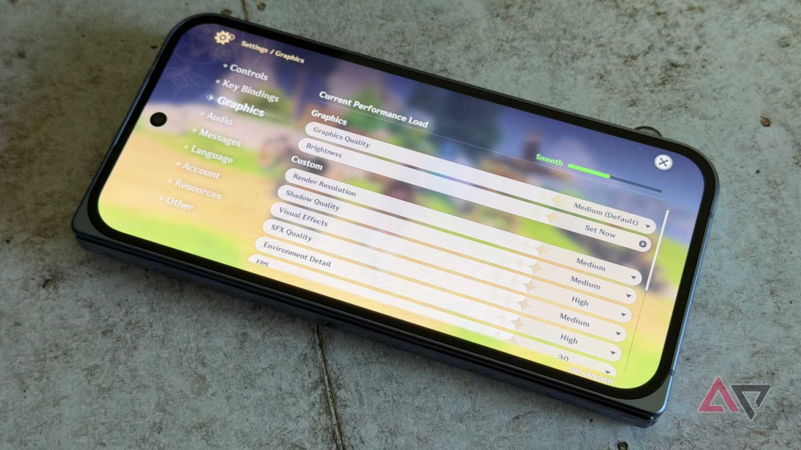 Genshin Impact displayed on the Pixel 10 Pro Fold