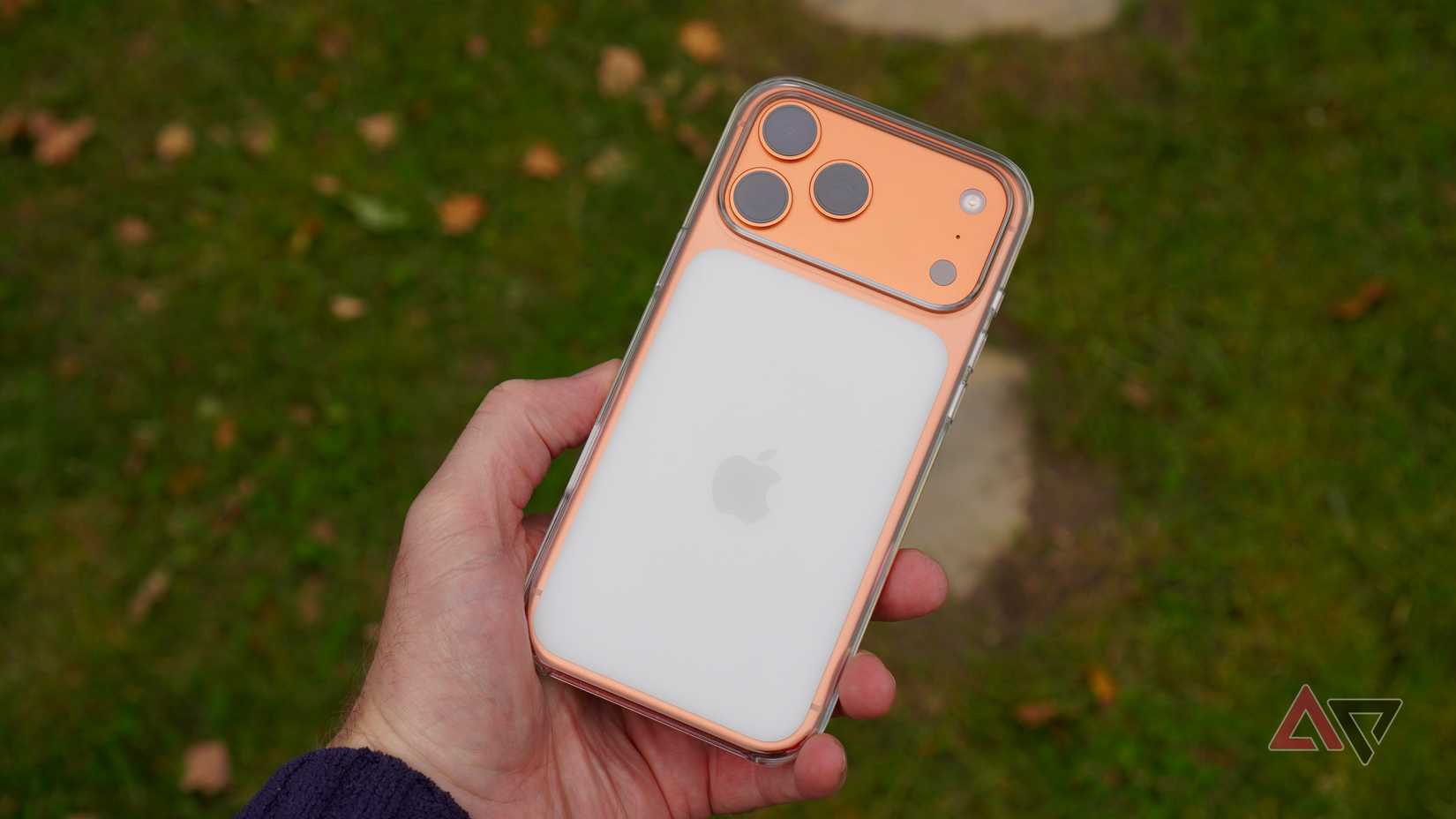 A person holding the iPhone 17 Pro Max