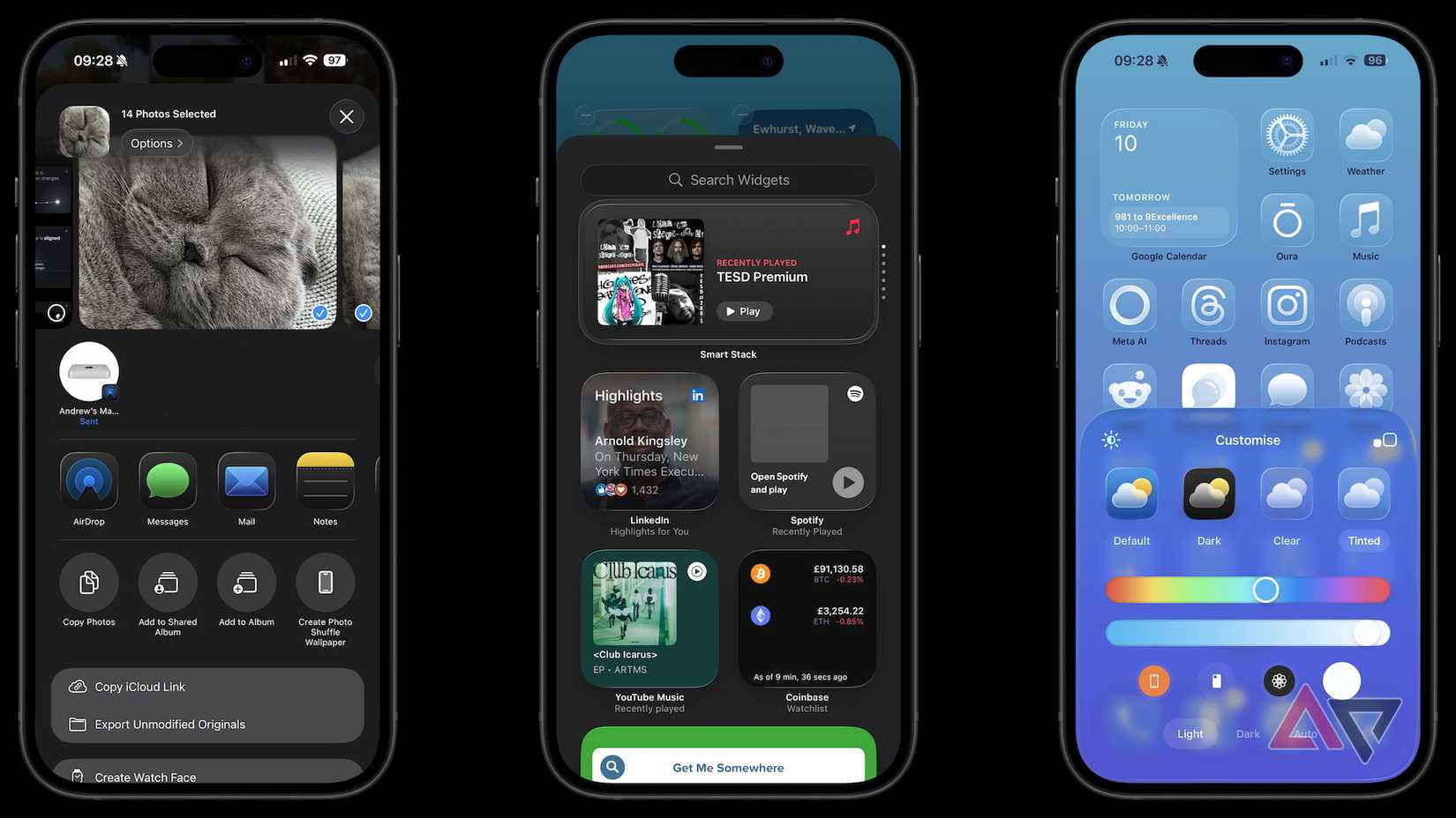 Screenshots from iOS 26 on the Apple iPhone 17 Pro Max