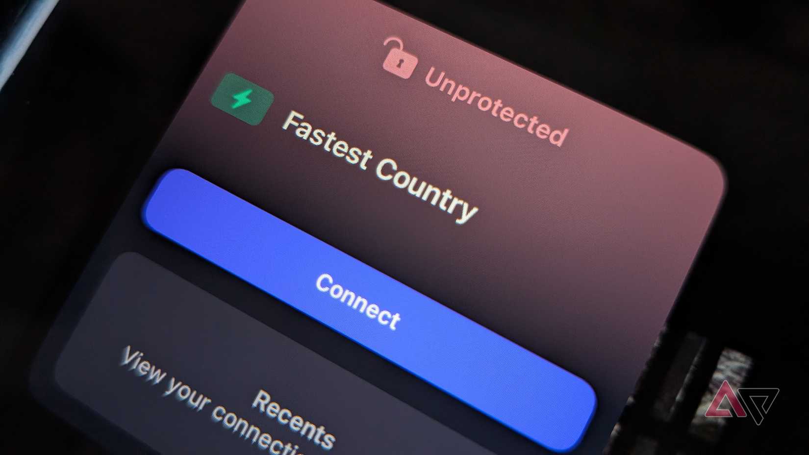 Proton VPN widget on iPad with VPN dicsonnected.